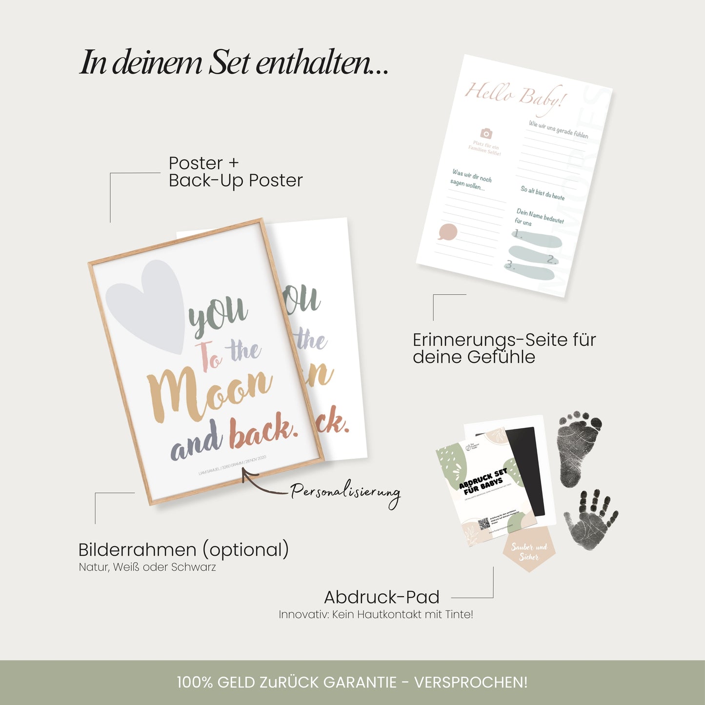 Hand-/Fußabdruck Set personalisierbar Adventure