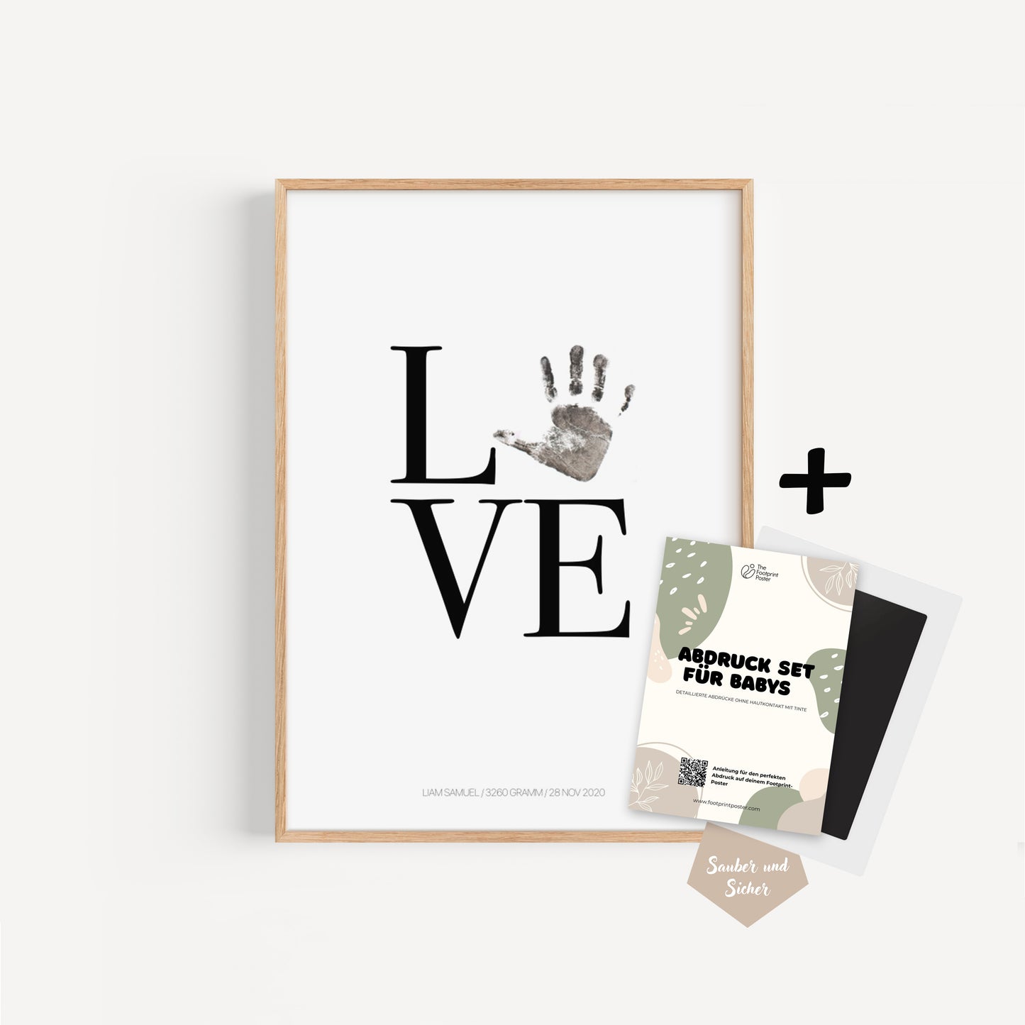 Hand-/Fußabdruck Set personalisierbar