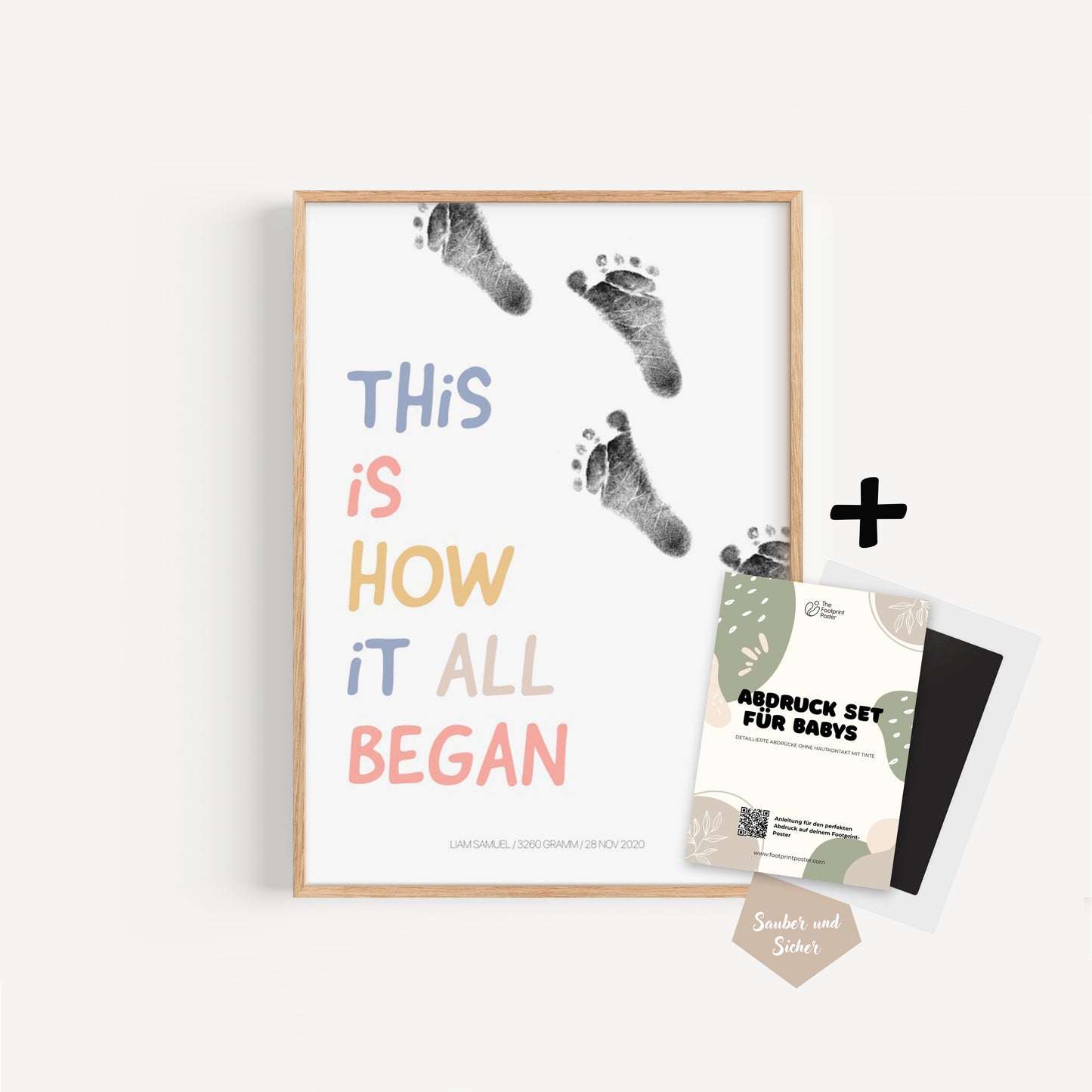 Hand-/Fußabdruck Set personalisierbar