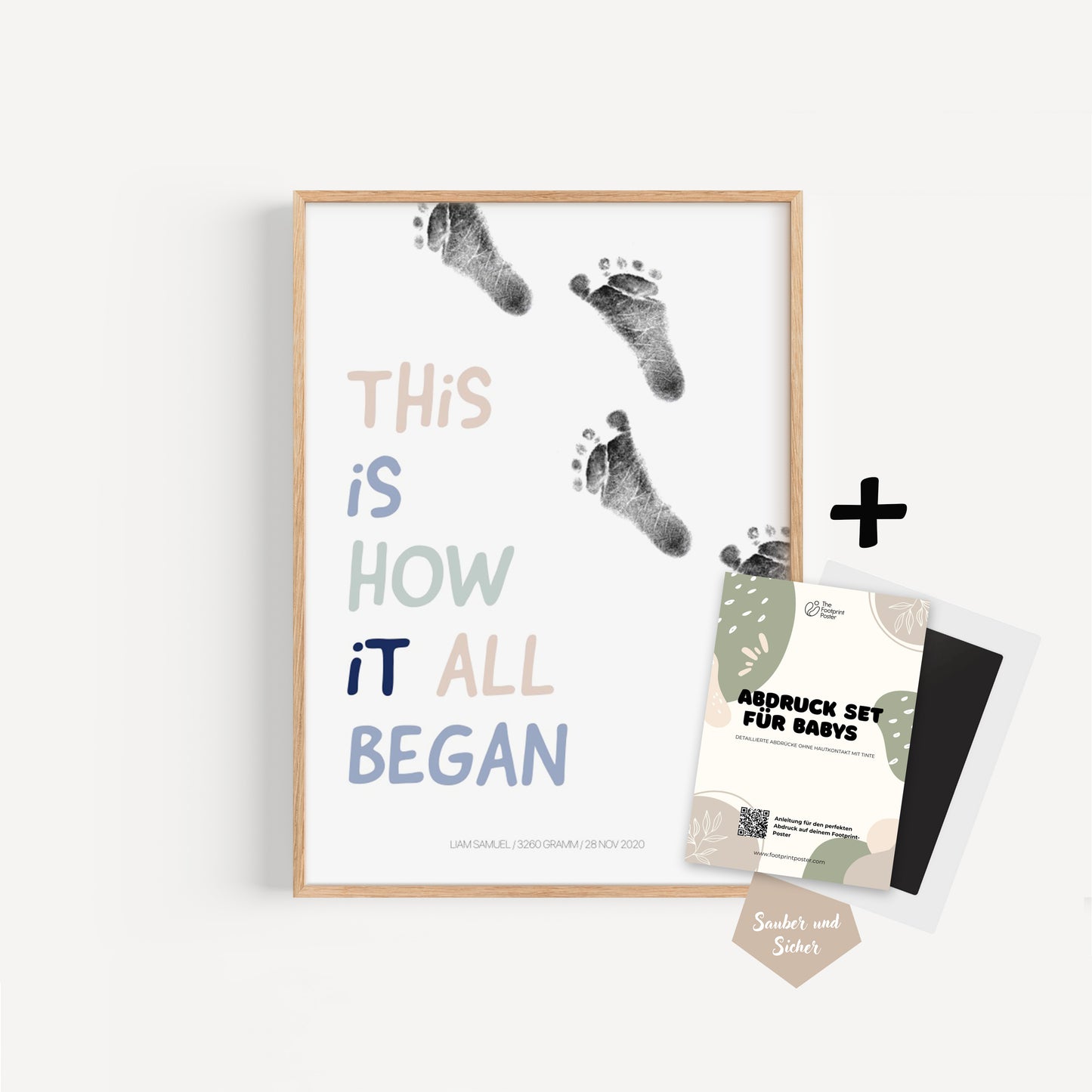 Hand-/Fußabdruck Set personalisierbar