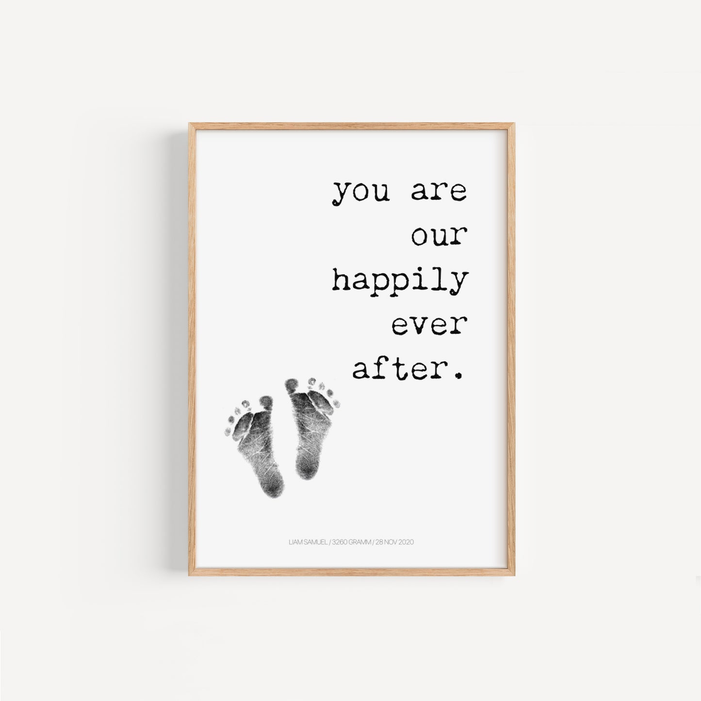 Baby Fuß-/Handabdruck Poster Set "After" Personalisierbar