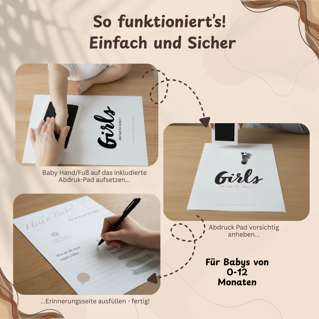 Hand-/Fußabdruck Set personalisierbar