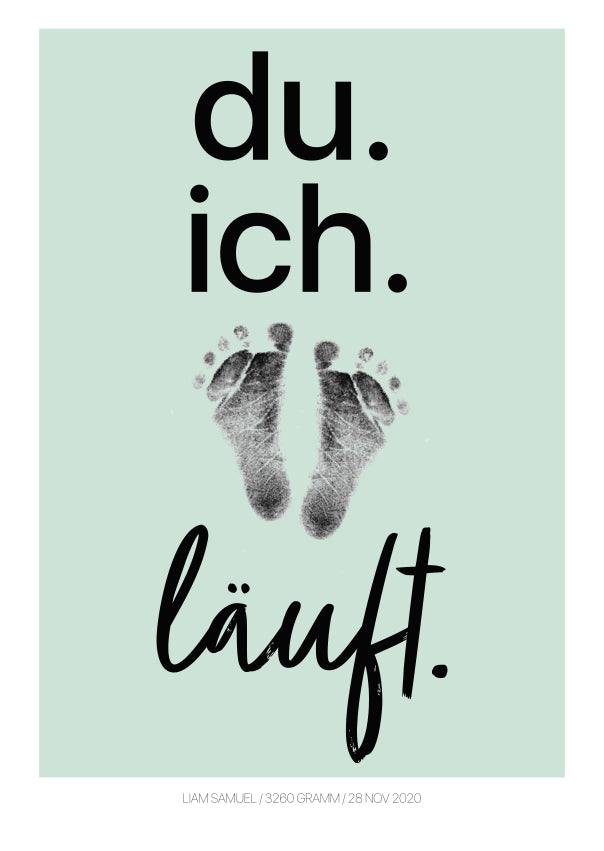 Fußbadruck Poster Set "Hello"