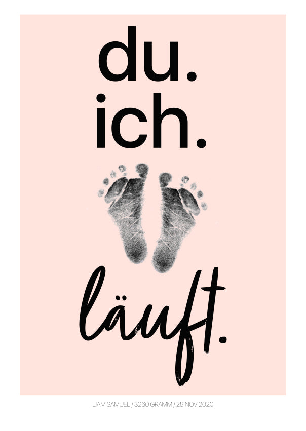 Fußbadruck Poster Set "Hello"