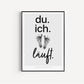 Baby Fuß-/Handabdruck Poster Set "Läuft" Personalisierbar