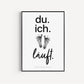 Baby Fuß-/Handabdruck Poster Set "Läuft 2" Personalisierbar