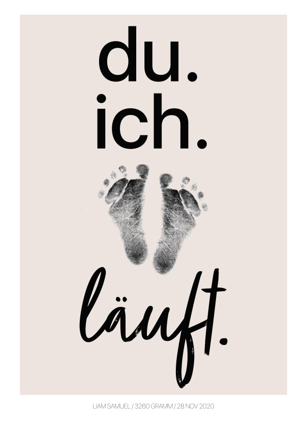 Fußbadruck Poster Set "Hello"