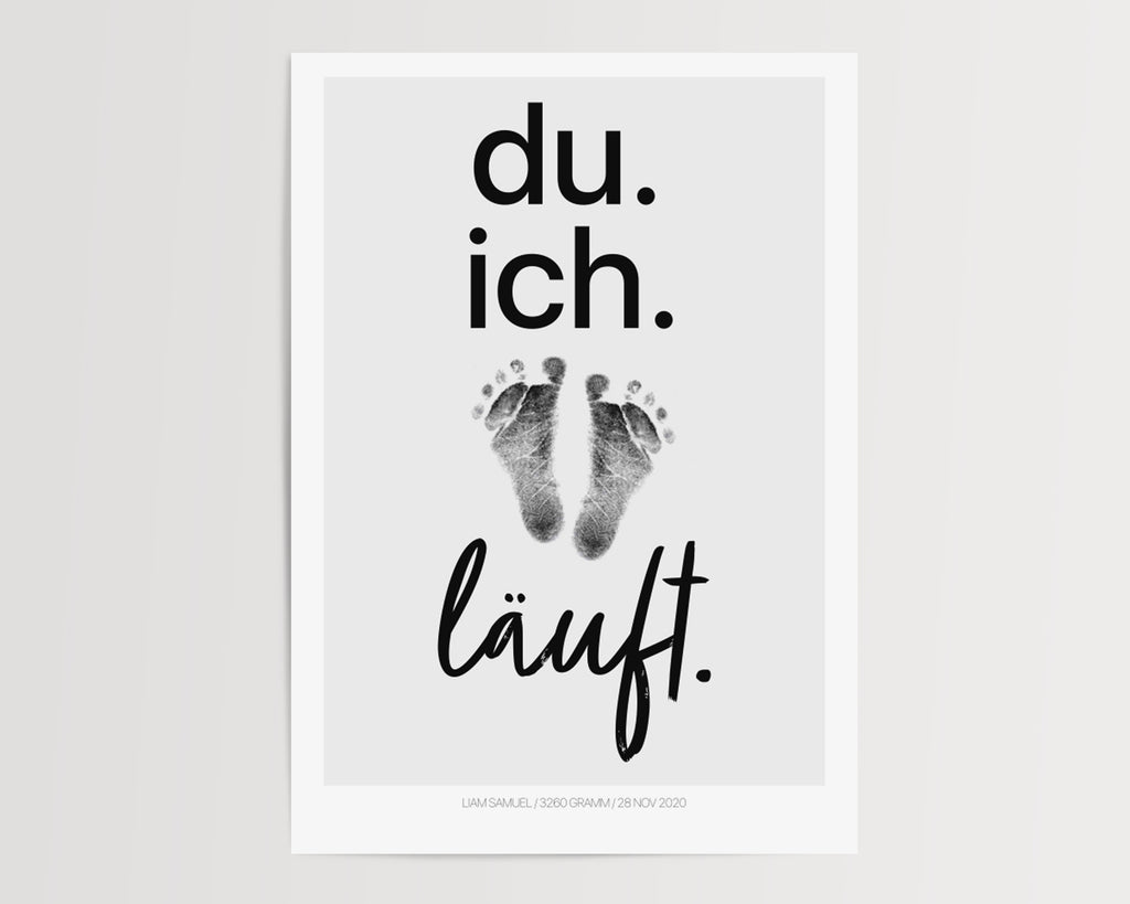 Fußbadruck Poster Set "Hello"
