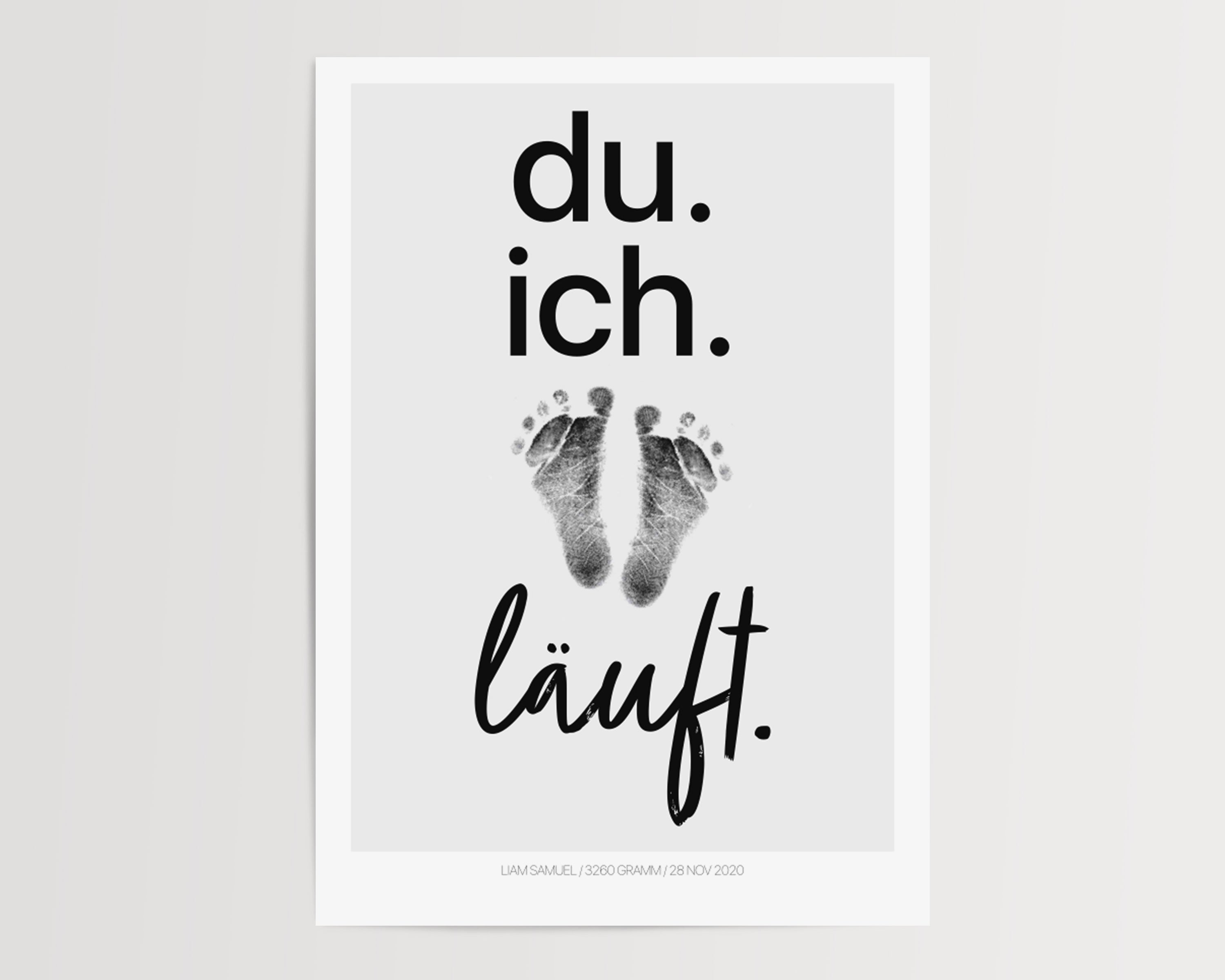 Fußbadruck Poster Set "Hello"