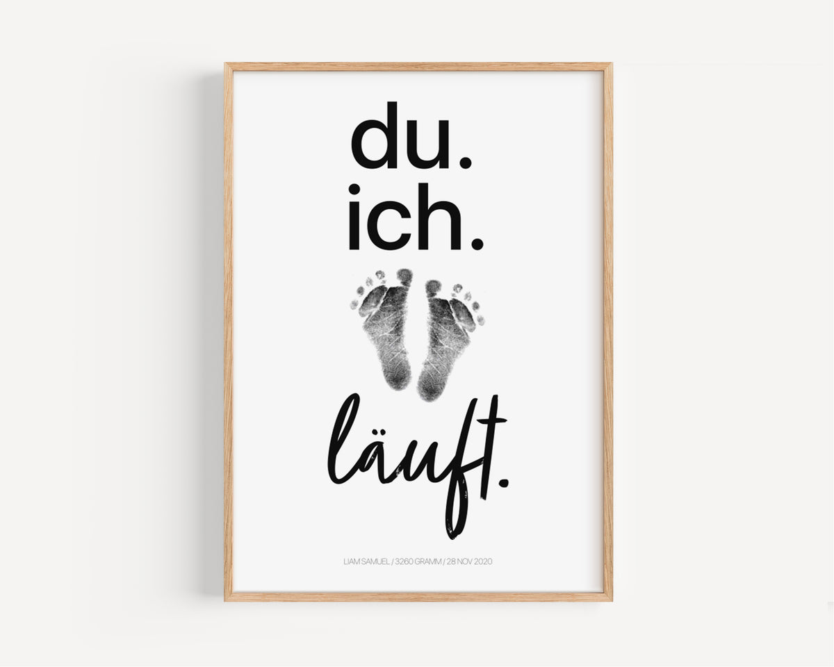 Fußbadruck Poster Set "Hello"