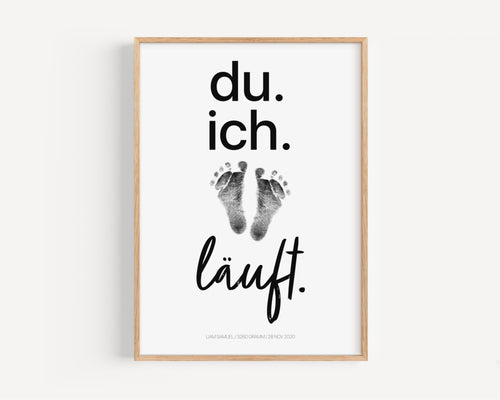 Fußbadruck Poster Set "Hello"