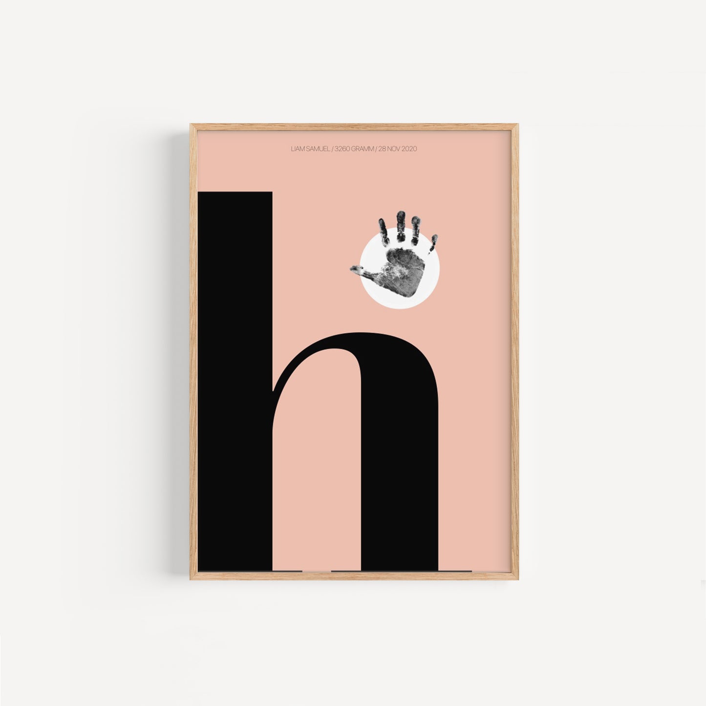 Baby Fuß-/Handabdruck Poster Set "Hi 1" Personalisierbar