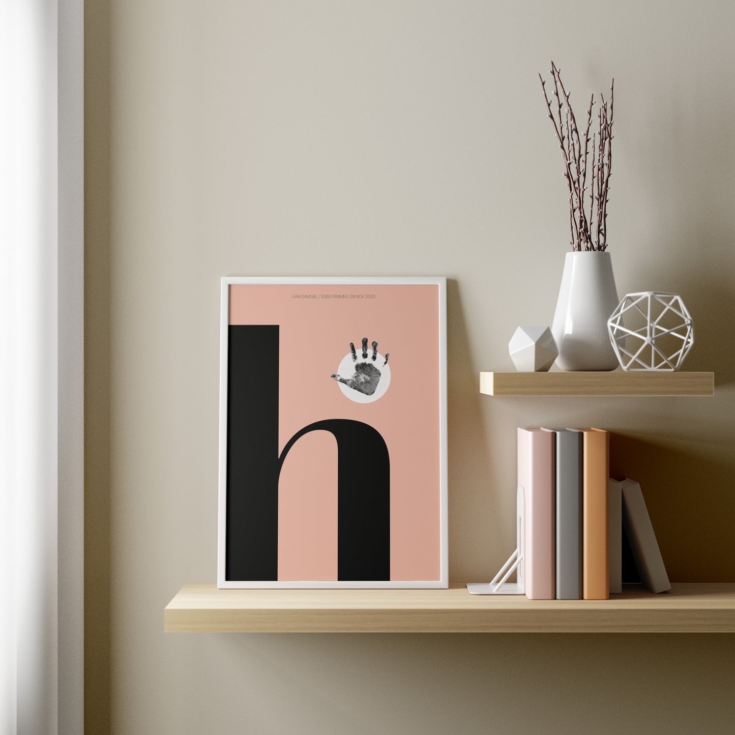 Baby Fuß-/Handabdruck Poster Set "Hi 1" Personalisierbar